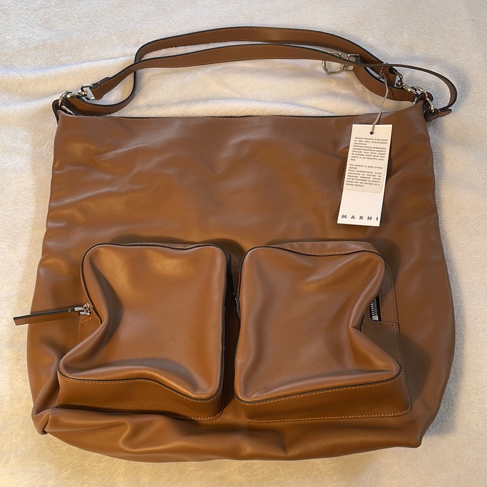 MARNI versatile calf leather backpack bag